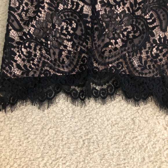 Shinestar Black Lace Dress with Sheer Details - Picture 3 of 6